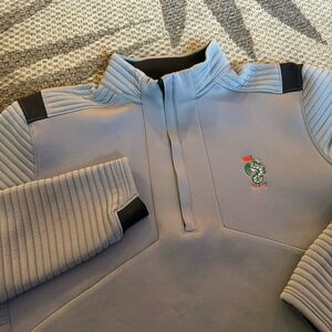 Under Armour Pebble Beach Pullover Shirt Adult Large Gray 1/4 Zip Fleece